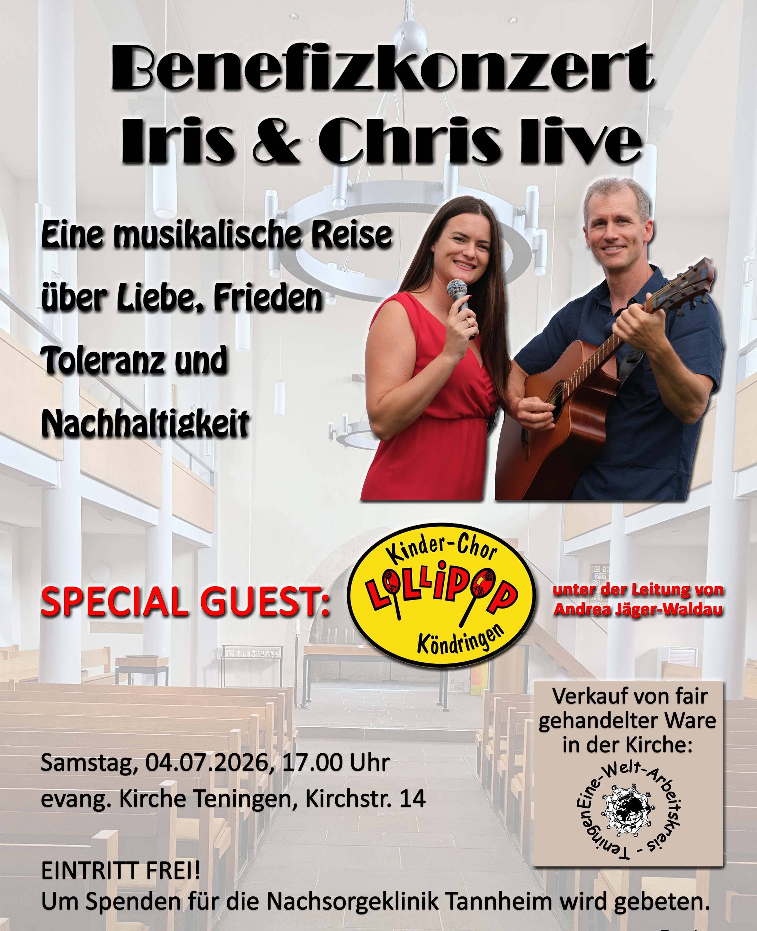 Benefizkonzert Iris & Chris live